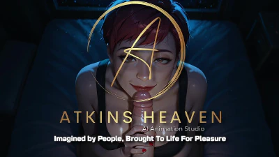 Cover for 'ATKINS HEAVEN - Stepsister's Best Friend Initiates Your First Sloppy Blowjob - [POV][AI]'