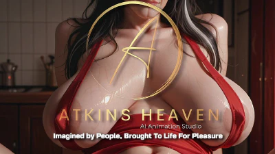 Cover for 'Helping Friend's Stepmom In Her Kitchen - MILF With Huge Saggy Tits Rides Your Cock Until You Cum Inside Her Pussy - [POV][VIRTUAL SEX][AI]'